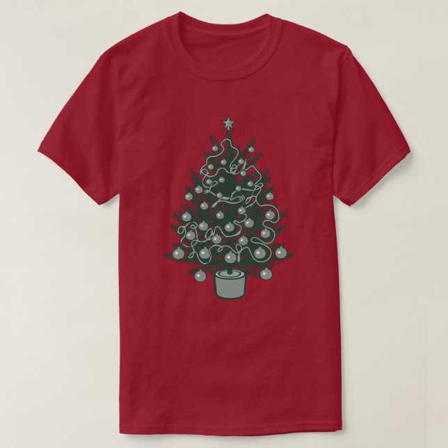 Schöner Weihnachtsbaum-T - Shirt (Design vorne)