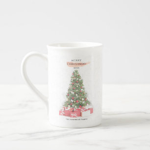 Schöner Weihnachtsbaum Wasserfarbe Urlaubskunst Prozellantasse