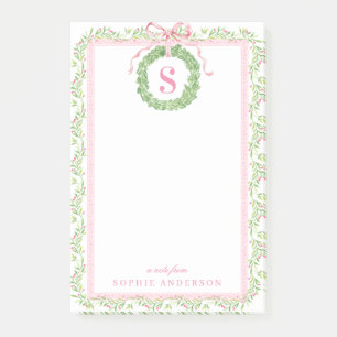 Schöner Weihnachtskranz Monogramm Notizen