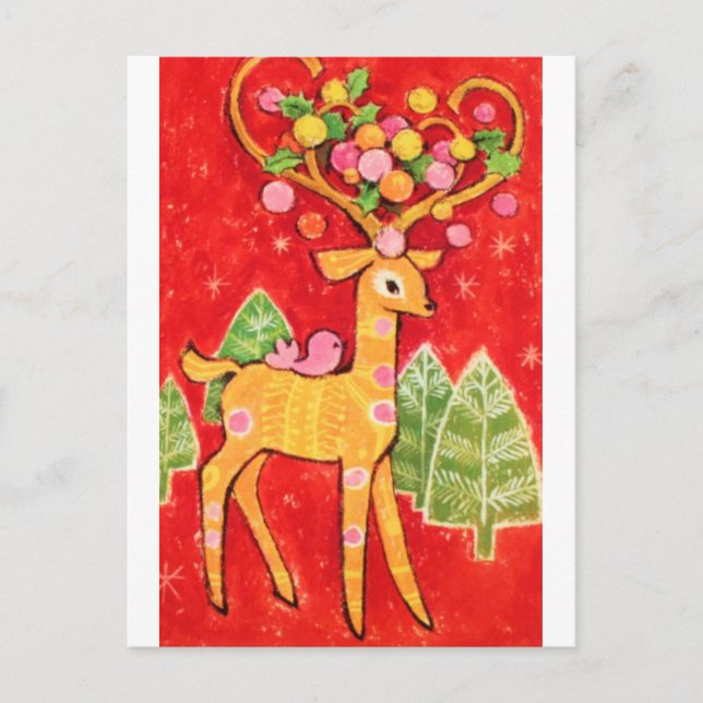 Schöner Weihnachtsmann Feiertagspostkarte (Vorderseite)