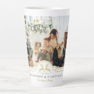 Schöner Weihnachtsrahmen mit personalisiertem Foto Milchtasse