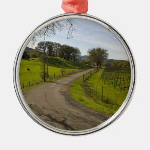 Schöner Weinberg im Napa Tal Ornament Aus Metall
