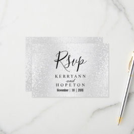 Schöner weißer Glitzer - UAWG RSVP Karte