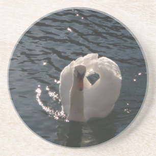 Schöner weißer Schwan Getränkeuntersetzer