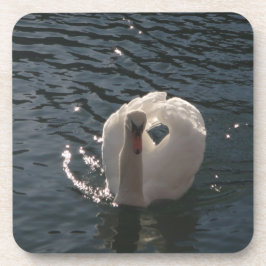 Schöner weißer Schwan Getränkeuntersetzer