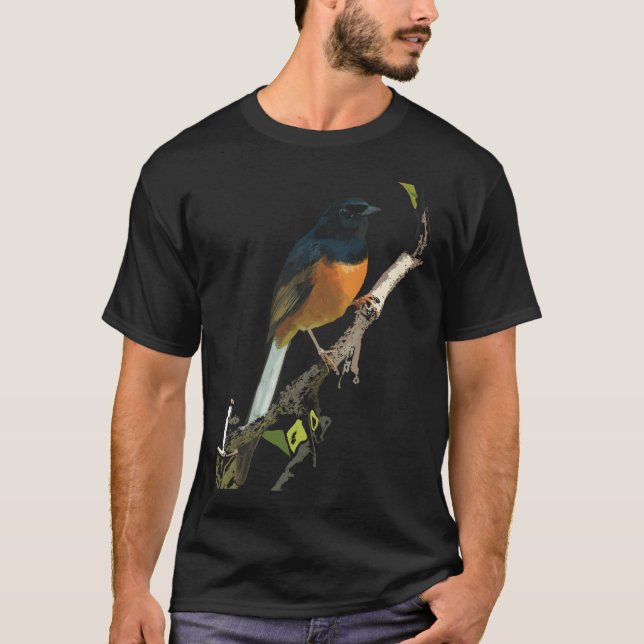 Schöner Weißrumped Shama Thrush Bird T-Shirt (Vorderseite)