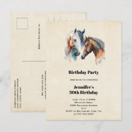 Schöner Western Boho Style Geburtstag Einladungspostkarte