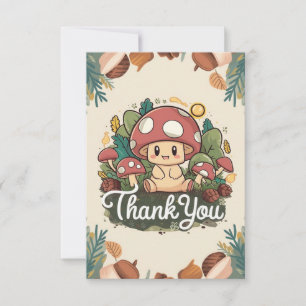 Schöner Whimsical Pilz Danke Karte