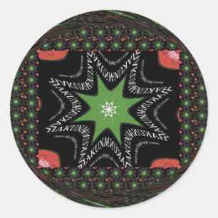 Schöner Whirlpool-Hintergrund Druckvektor Runder Aufkleber