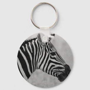 Schöner wilder Schwarzweiss-Zebraentwurf Schlüsselanhänger