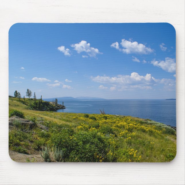 Schöner Yellowstone-See Mousepad (Vorne)