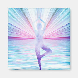 Schöner Zen-Yoga-Meditationsbaum Magnet
