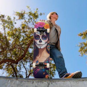 Schöner Zucker-Schädel-Skateboard Skateboard
