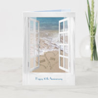 Schönes 10. Jubiläum offenes Strandfenster