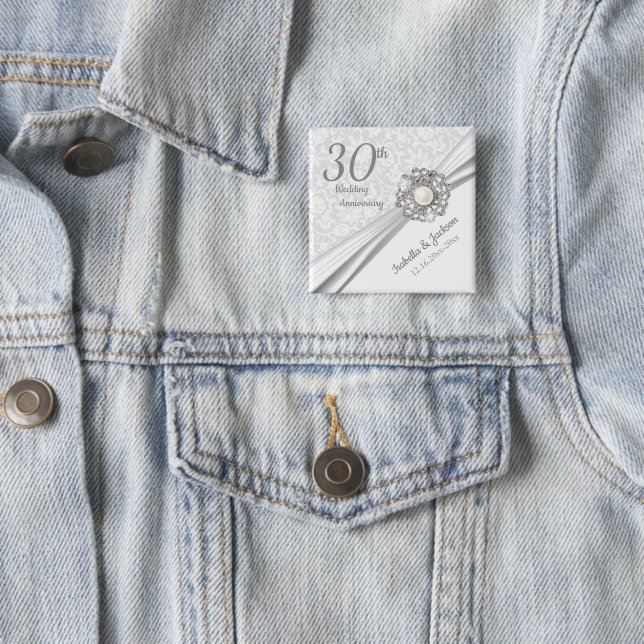 Schönes 30-jähriges Hochzeitsszenario Button (Beispiel)