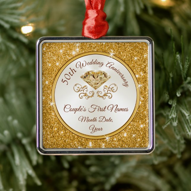 Schönes 50-jähriges Ornament Personalisiert (Baum)