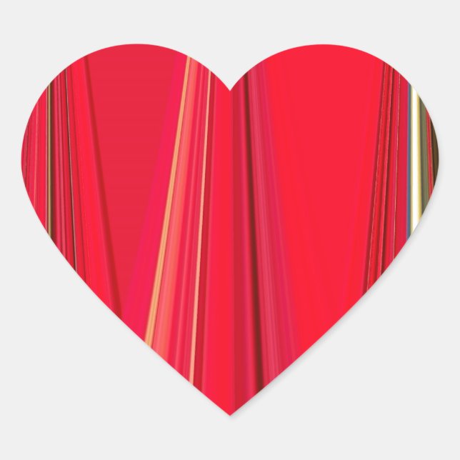 Schönes Abstraktes Design der Roten Textur Herz-Aufkleber (Vorderseite)