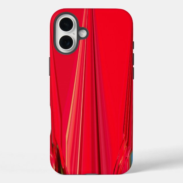 Schönes Abstraktes Design der Roten Textur iPhone 16 Plus Hülle (Rückseite)