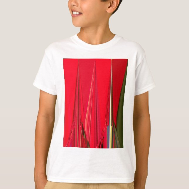 Schönes Abstraktes Design der Roten Textur T-Shirt (Vorderseite)