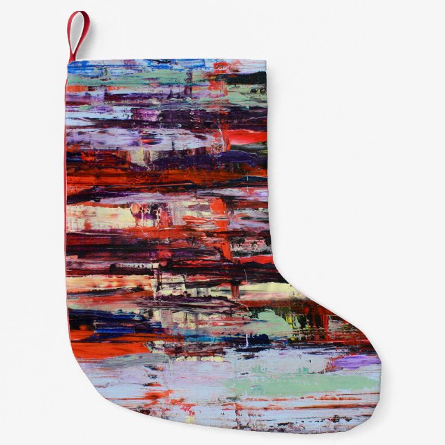 Schönes abstraktes Gemälde Kleiner Weihnachtsstrumpf (Vorderseite)