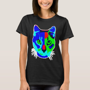 Schönes Abstraktes Katzengesicht T-Shirt