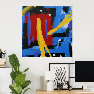 Schönes Abstraktes KI-Kunstposter Poster