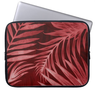 Schönes abstraktes Rosa und rote Blume auf b Laptopschutzhülle