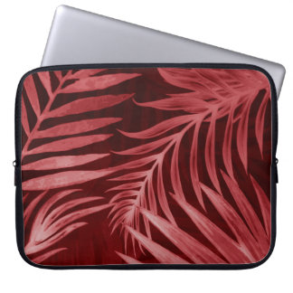 Schönes abstraktes Rosa und rote Blume auf b Laptopschutzhülle
