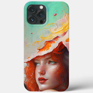 Schönes Abstraktes RothaargingGirl Case-Mate iPhone Hülle