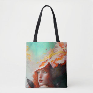 Schönes Abstraktes RothaargingGirl Tasche