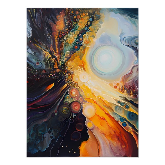 Schönes, Abstraktes Space Poster (Vorderseite)