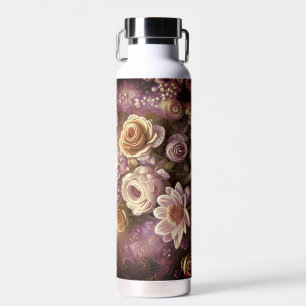 Schönes Acryl-Blume-Muster Wasserflasche Trinkflasche