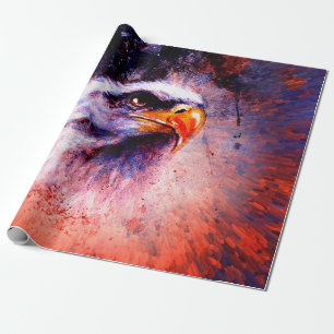 schönes Adlergemälde auf einem abstrakten Rücke Geschenkpapier