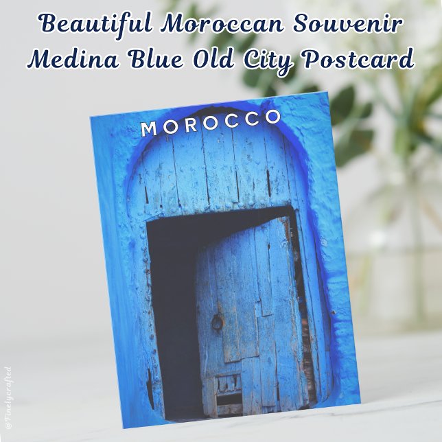 Schönes Afrika Marokkanisches Reisen Blue Medina Postkarte (Von Creator hochgeladen)