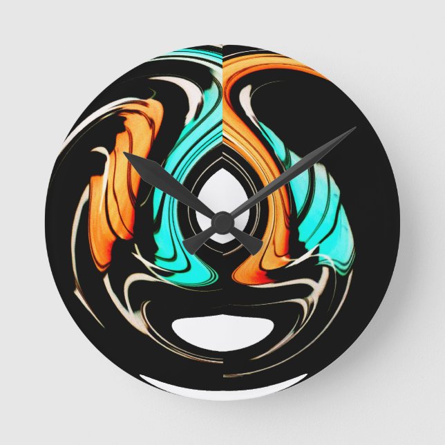 Schönes afrikanisches Design mit modernem Design Runde Wanduhr (Vorderseite)