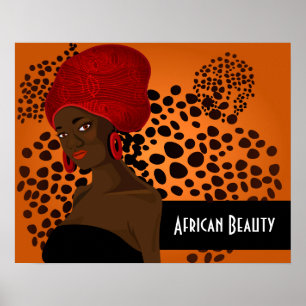 Schönes afrikanisches Frauenposter Poster