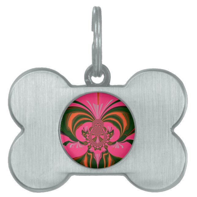 Schönes afrikanisches Hot Pink Rot Golden Green Tiermarke (Vorderseite)