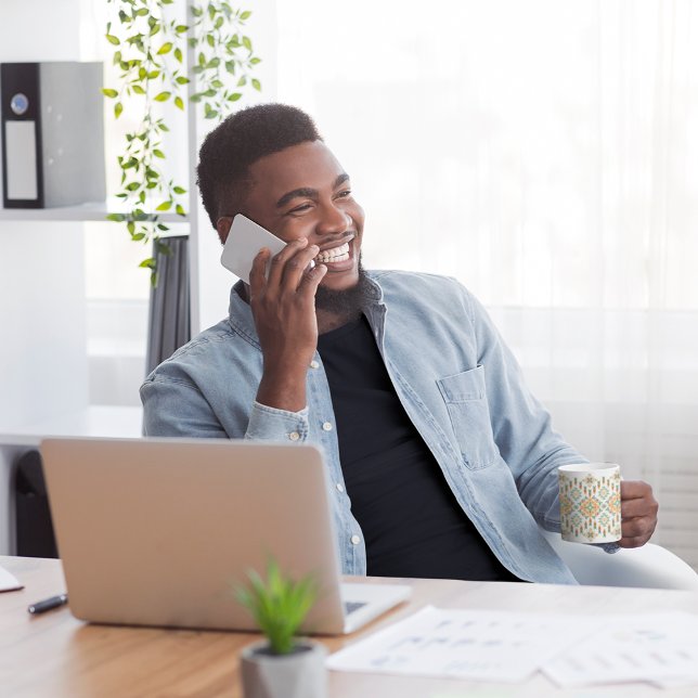 Schönes afrikanisches Muster Jumbo-Tasse (Beautiful African Knitted Pattern Giant Coffee Mug)
