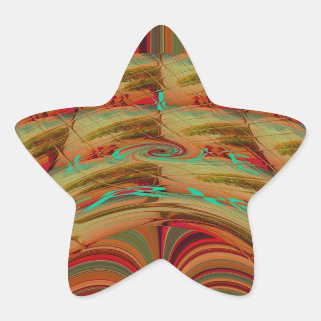 Schönes afrikanisches traditionelles Golden Brown  Stern-Aufkleber (Vorderseite)