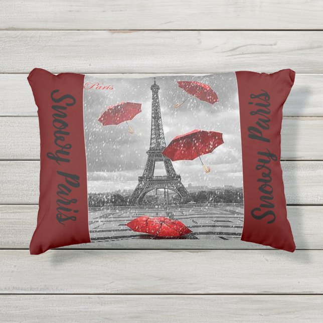 Schönes Akzent-Kissen mit Paris-Design Kissen Für Draußen (Vorderseite)