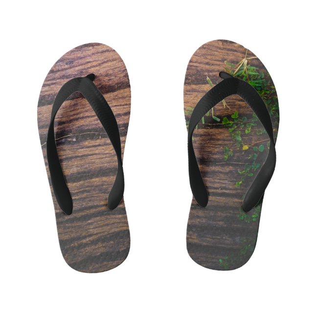 schönes altes Holz Kinderbadesandalen (Fußbett)