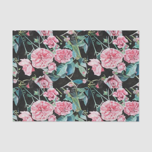 Schönes altrosa Rosengeflecht Papier Wrapping (Vorderseite)
