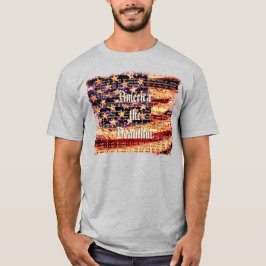 Schönes Amerika, Grau, Patriotischer T - Shirt der