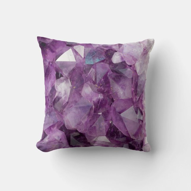 Schönes Amethyst Kristallkissen Kissen (Vorderseite)