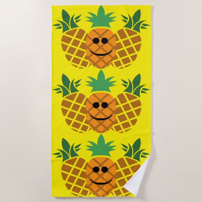 Schönes Ananas-Design - Strandtuch (Vorderseite)