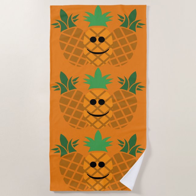 Schönes Ananas-Design - Strandtuch (Vorderseite)