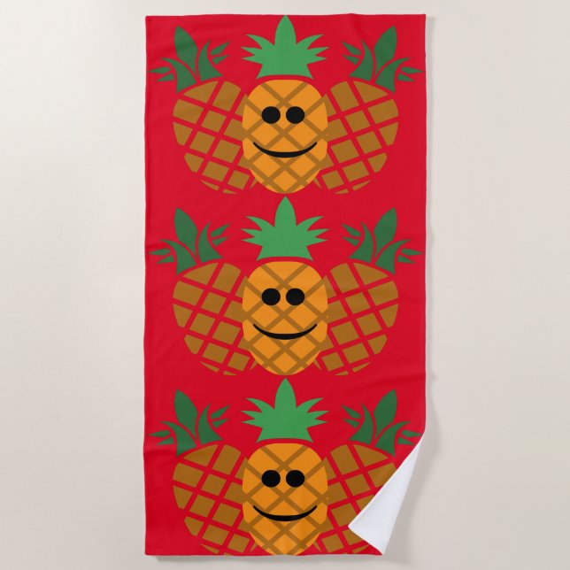 Schönes Ananas-Design - Strandtuch (Vorderseite)