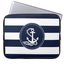 Schönes Anchor Symbol Blau und Weiße Streifen