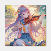 Schönes Anime Girl Violine