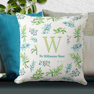 Schönes Aquarell-Blumengarten-Personalisiert Kissen